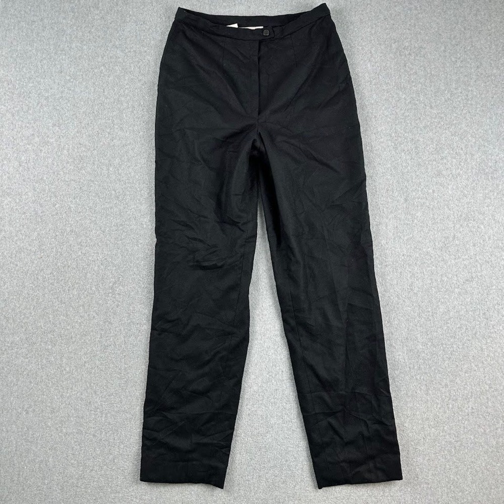 Vintage Pendleton 80s Womens 12 Wool Trousers Pants‎ Black Pure Virgin Wool USA